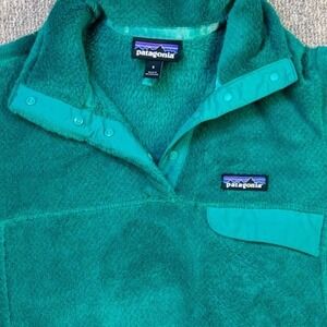 Patagonia Synchilla Snap-T Polartec Fleece Pullover Women's Small Teal Green